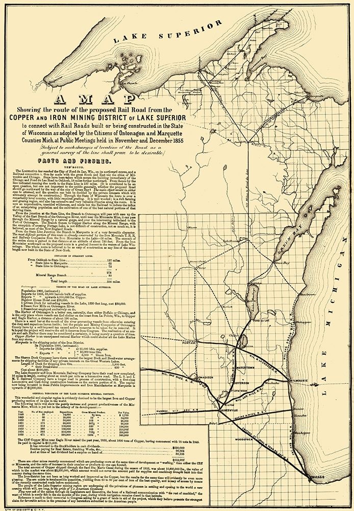 Michigan Wisconsin - Endicott 1855