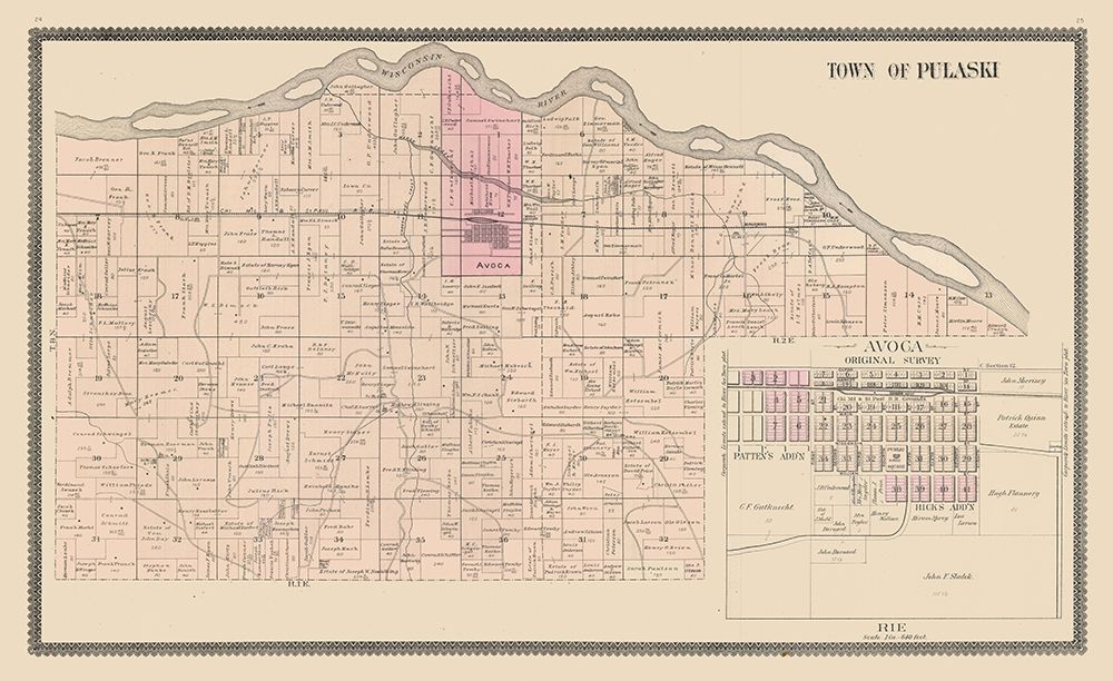 Pulaski, Avoca  Wisconsin - Brandt 1895
