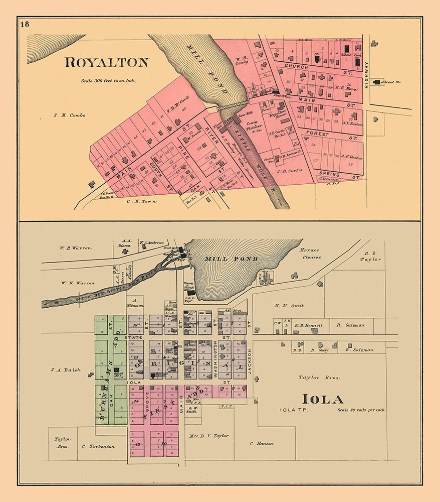 Royalton, Iola Wisconsi - Foote 1889