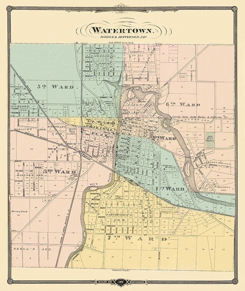 Watertown Wisconsin - Snyder 1878