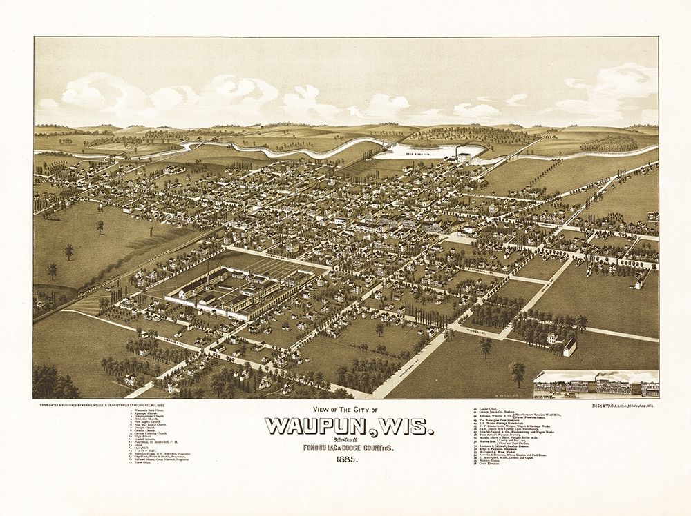 Waupun Wisconsin - Norris 1885