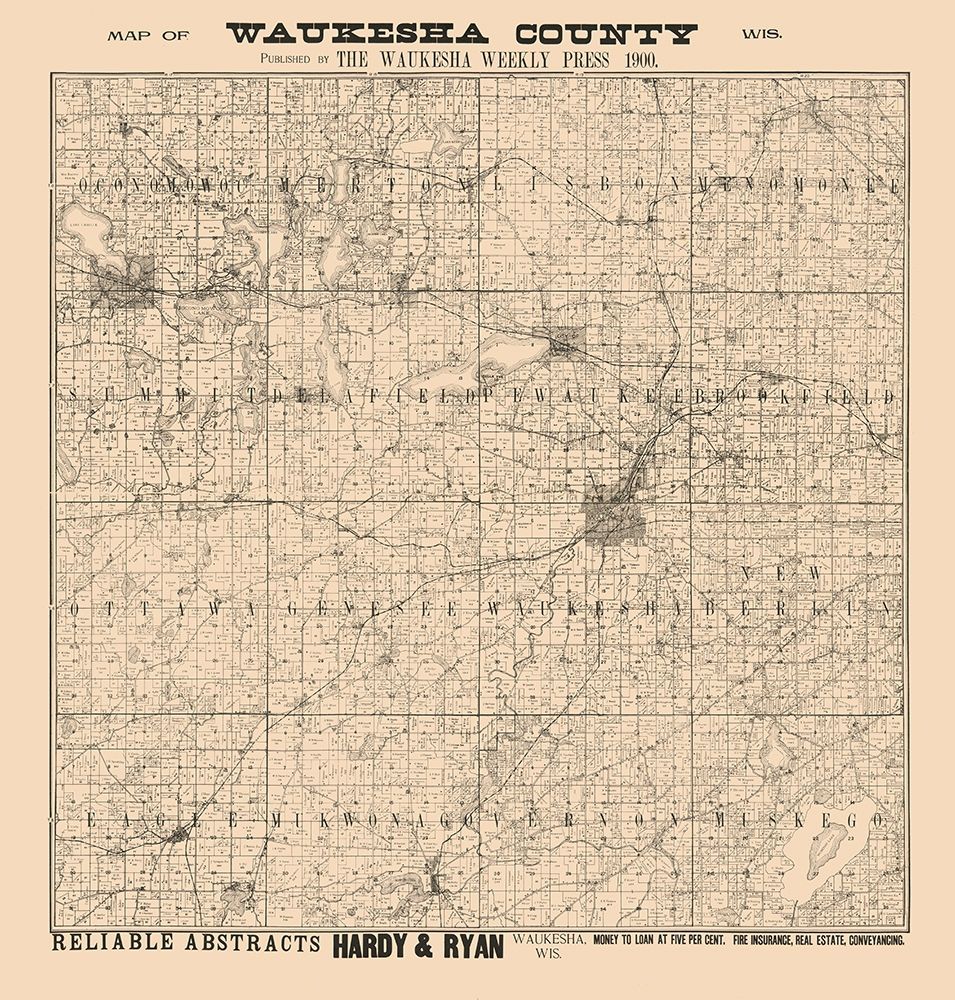Waukesha County Wisconsin - Hardy 1900