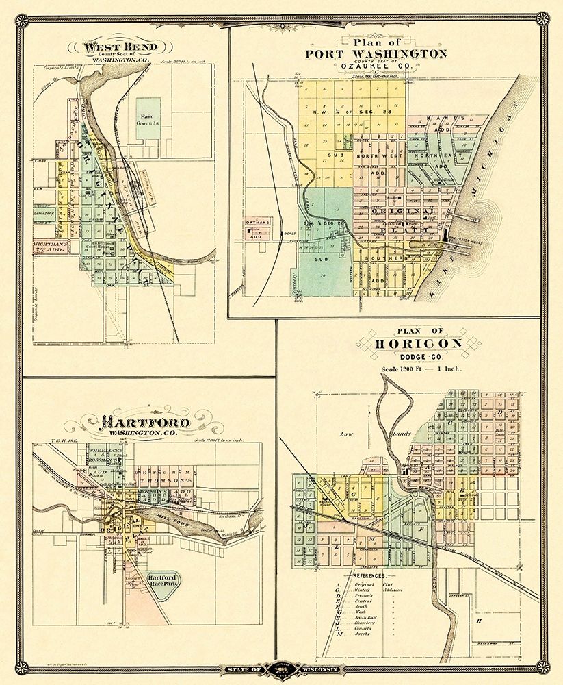 West Bend, Hartford Wisconsin - Snyder 1878