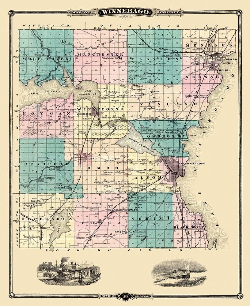 Winnebago Wisconsin Landowner - Snyder 1878