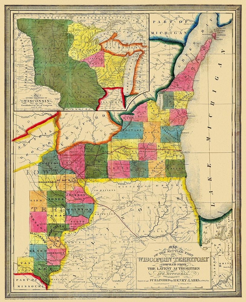 Wisconsin Territory - Abel 1838