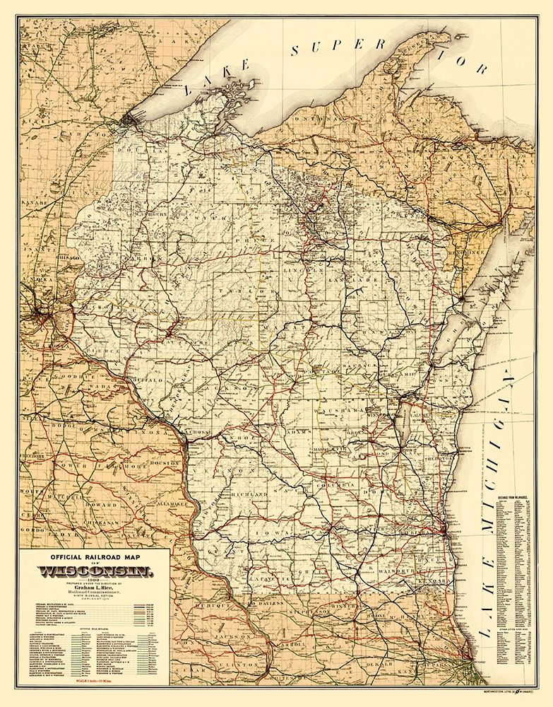 Wisconsin Railroads - Rice 1900