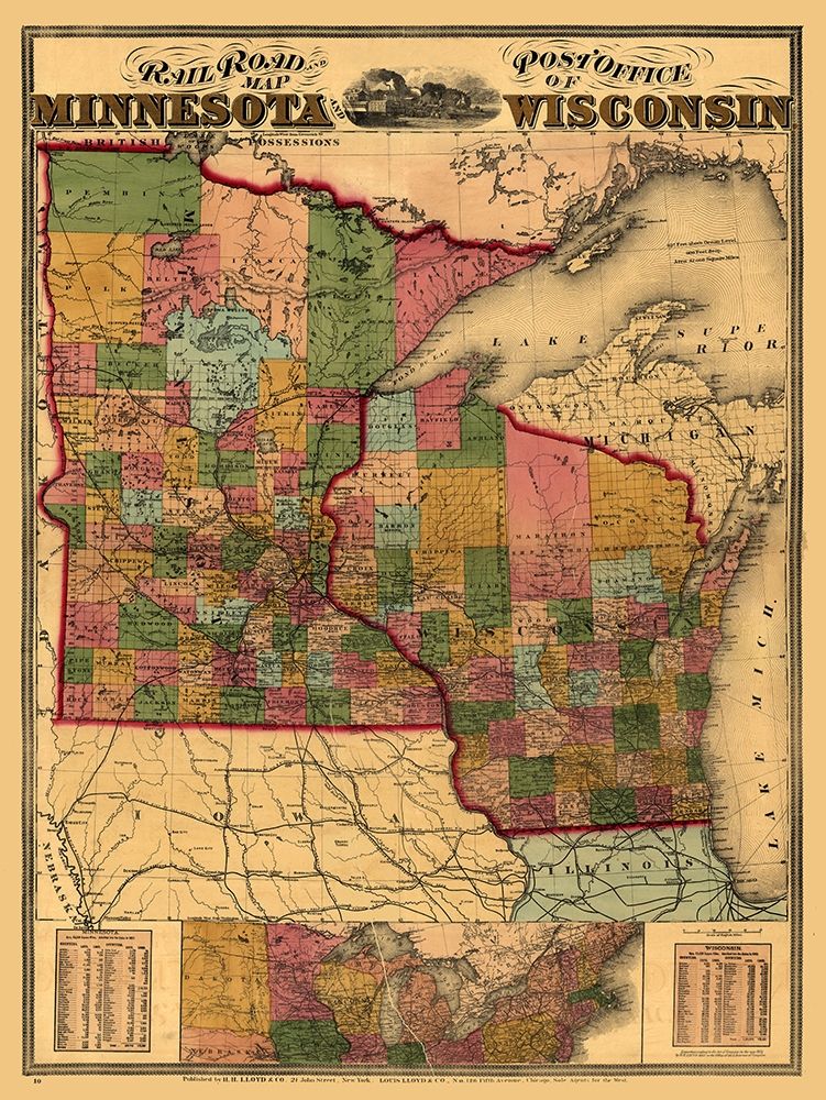 Minnesota Wisconsin - Lloyd 1871