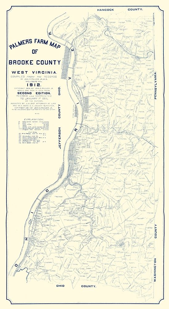 Brooke County West Virginia - Palmer 1912