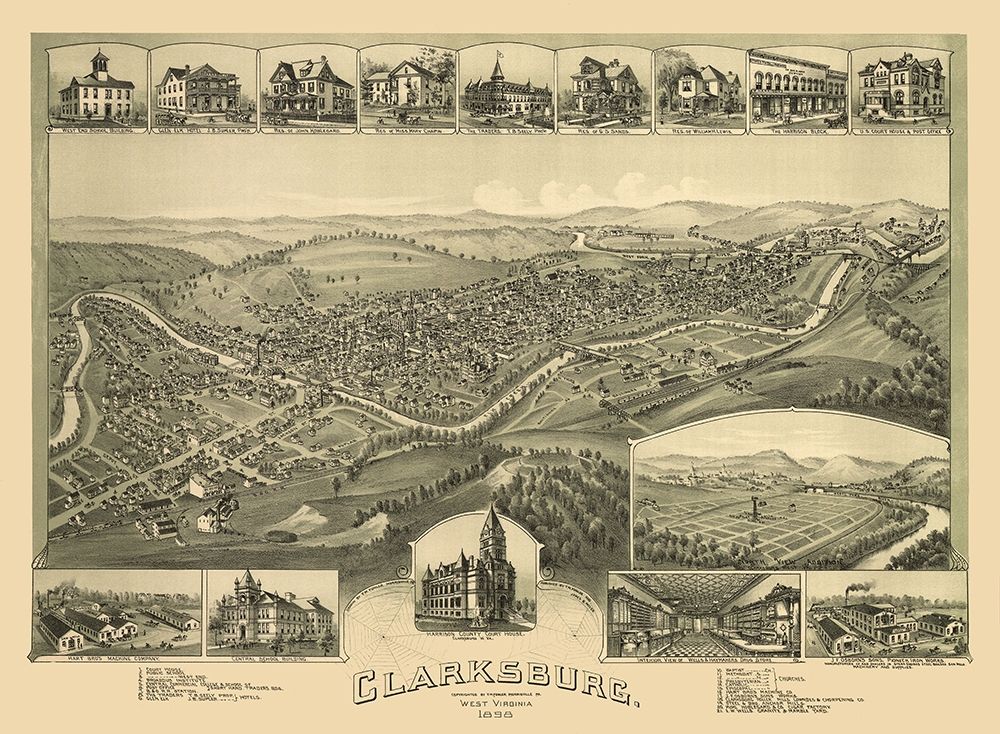 Clarksburg West Virginia - Fowler 1898