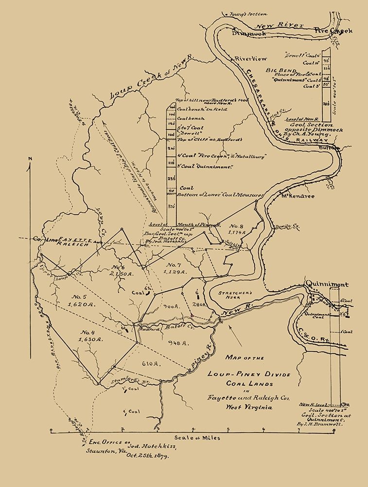 Loup Piney Divide Coal Lands Outline West VA