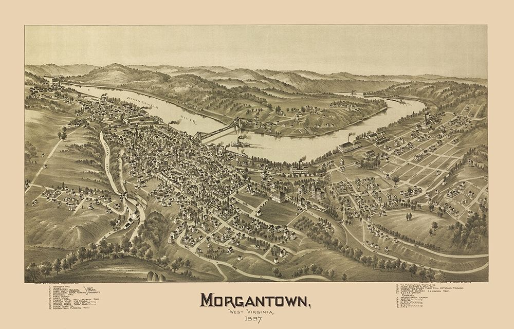 Morgantown West Virginia - Fowler 1897