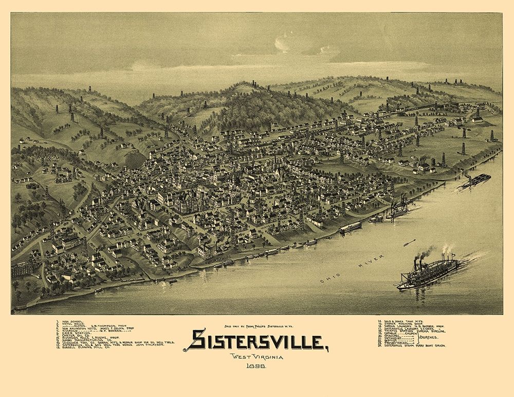 Sistersville West Virginia - Fowler 1896