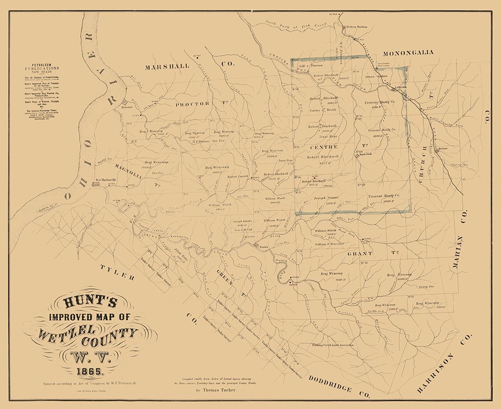 Wetzel County West Virginia - Peterson 1865