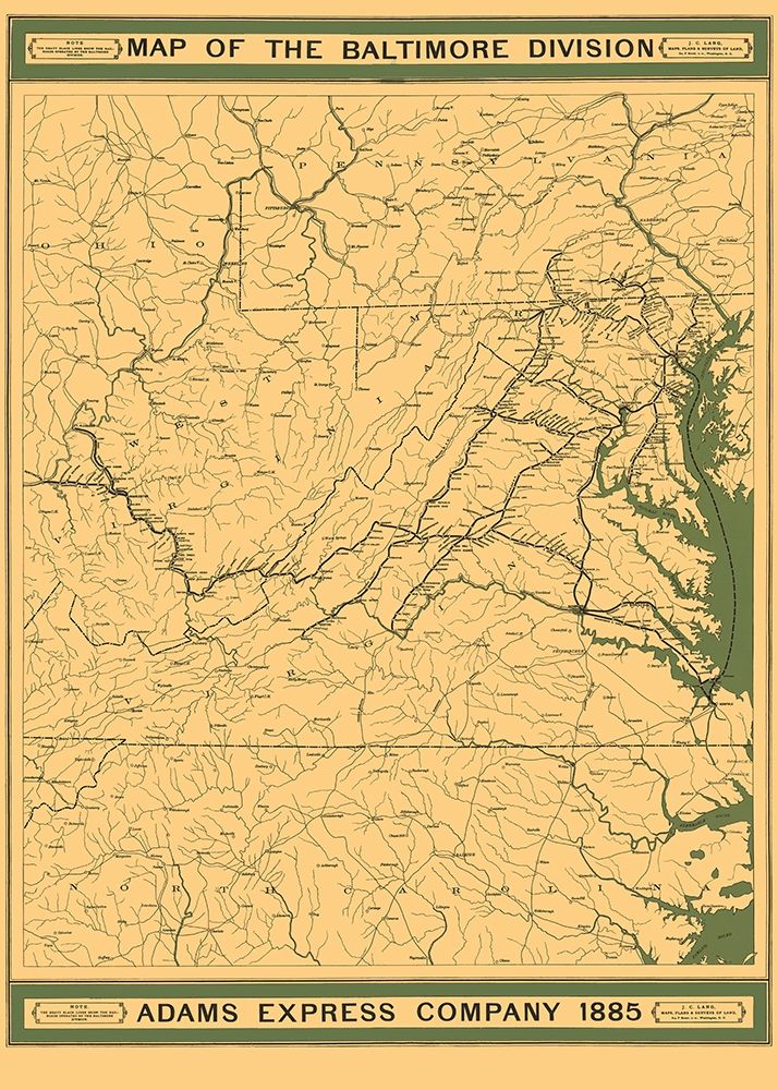 Adams Express Co, Baltimore Division - Lang 1885