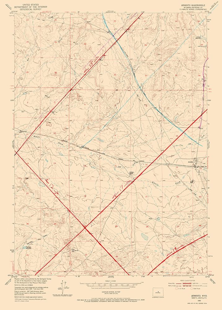 Arminto Wyoming Quad - USGS 1952