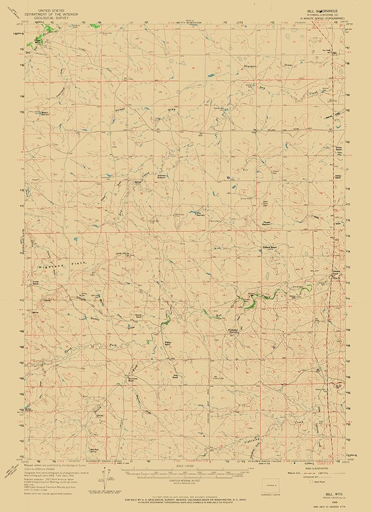 Bill Wyoming Quad - USGS 1959