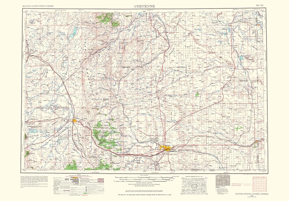 Cheyenne Wyoming Colorado Nebraska Quad - USGS