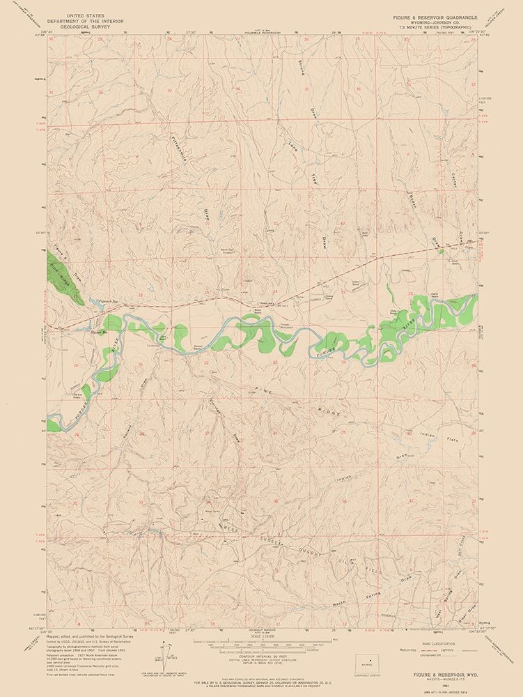 Figure 8 Reservoir Wyoming Quad - USGS 1961