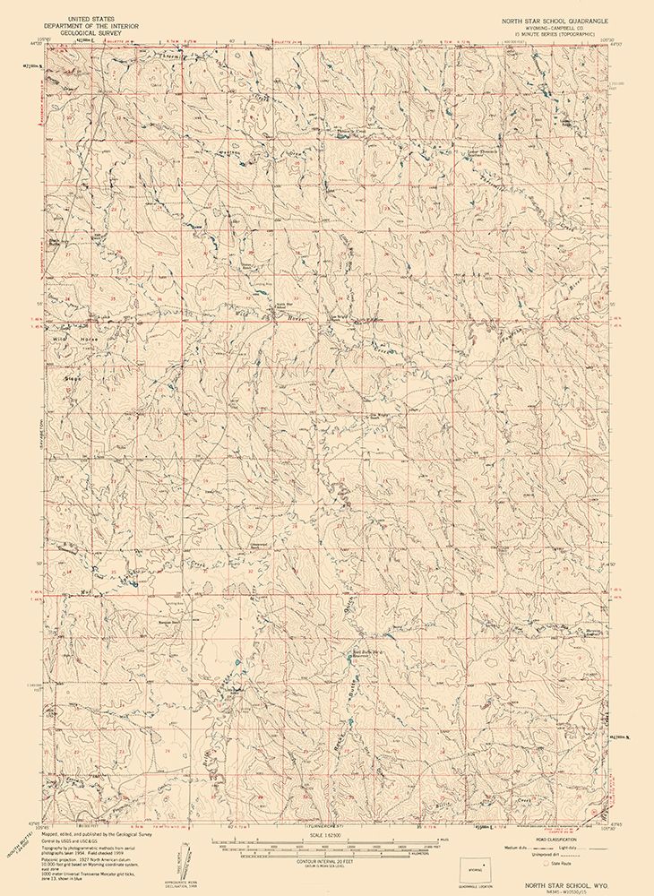 North Star School Wyoming Quad - USGS 1959