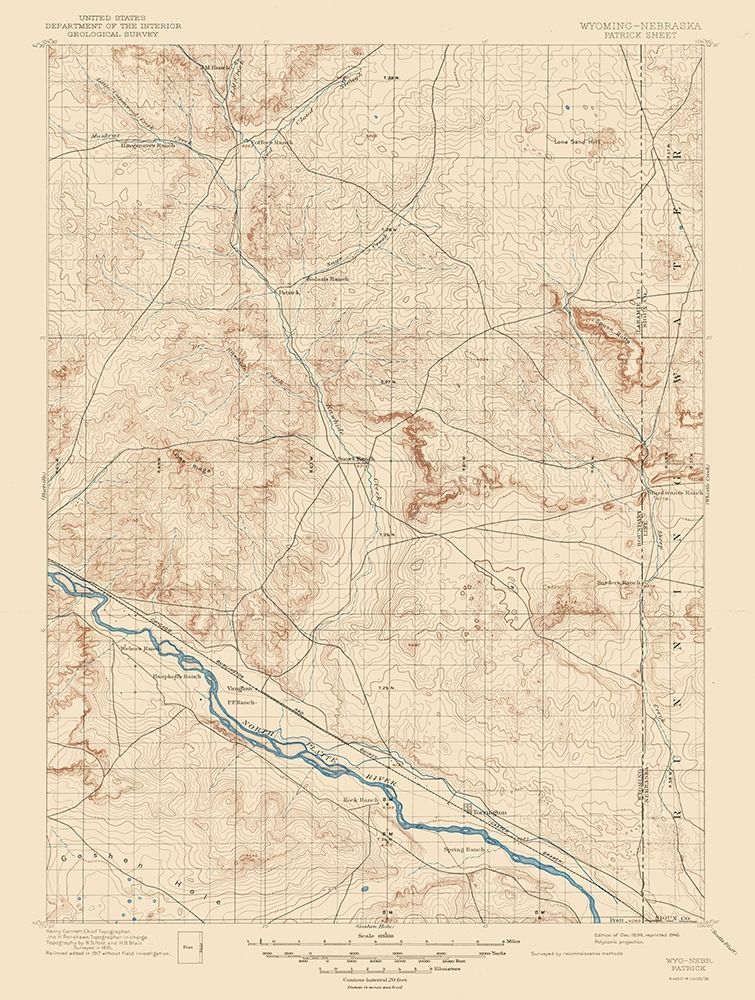 Patrick Wyoming Sheet - USGS 1946