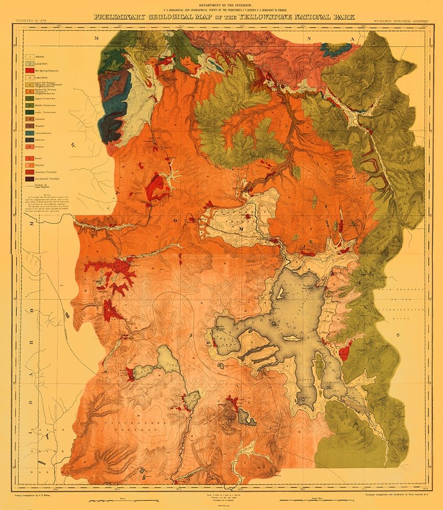 Yellowstone National Park, Wyoming - USGS 1878