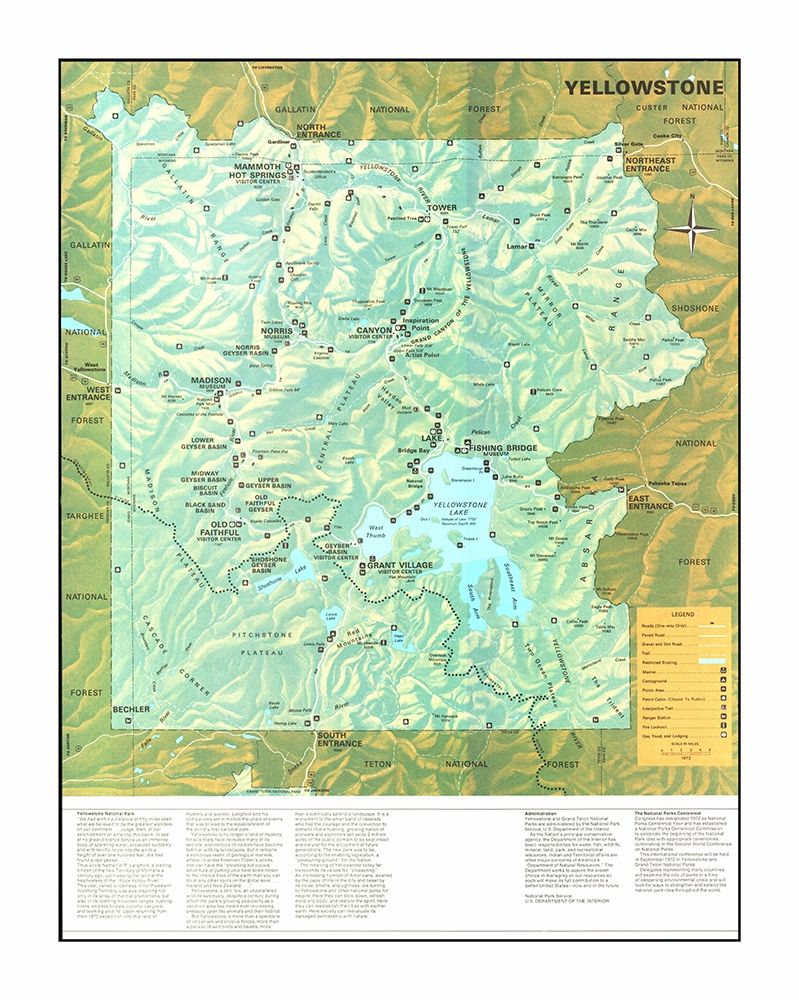 Yellowstone National Park - US Park Services 1972