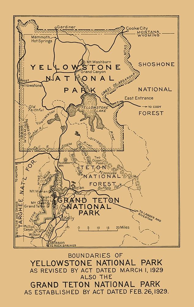 Yellowstone, Grand Teton National Parks Boundary