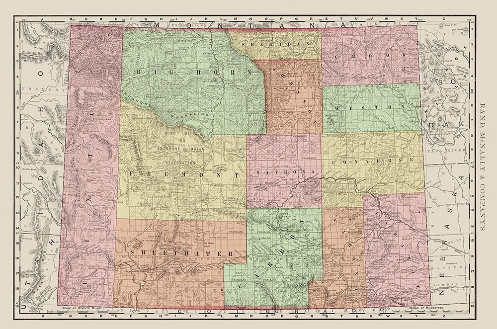 Wyoming - Rand McNally 1903
