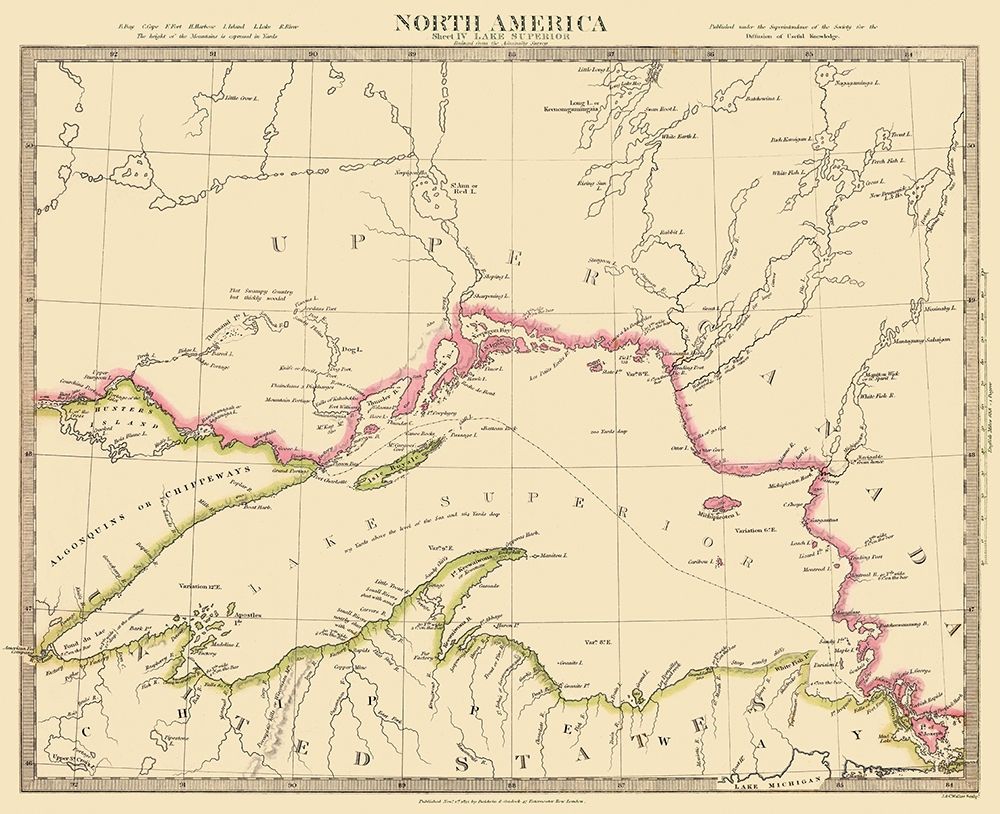 Lake Superior North America - 1832