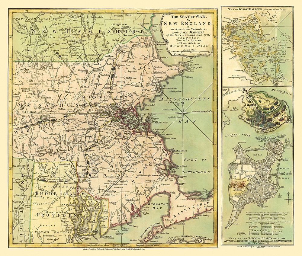 New England Seat of Revolutionary War - 1775