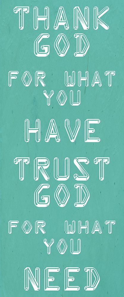 Trust God