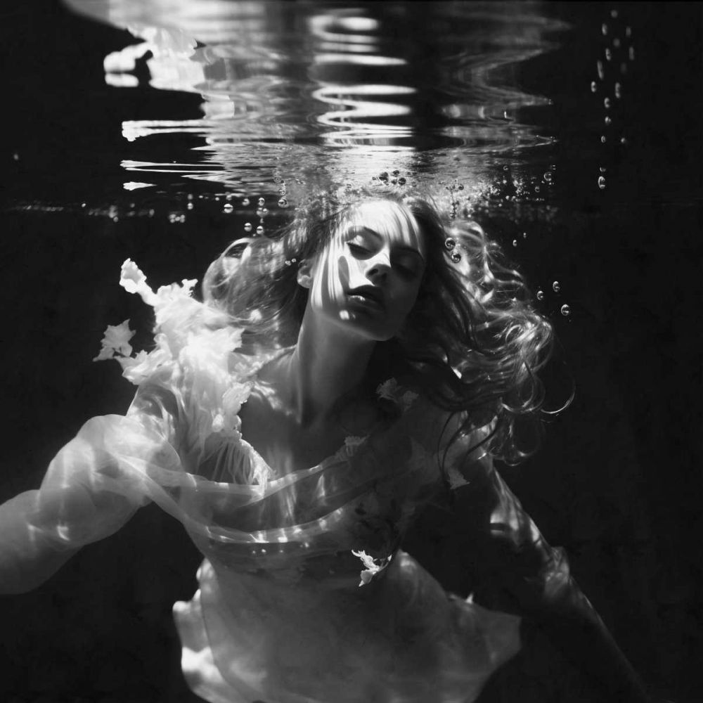 B And W Photo mermaid I