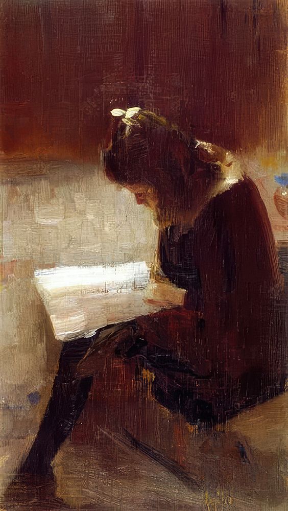 Quiet Study, Girl Reading 1889
