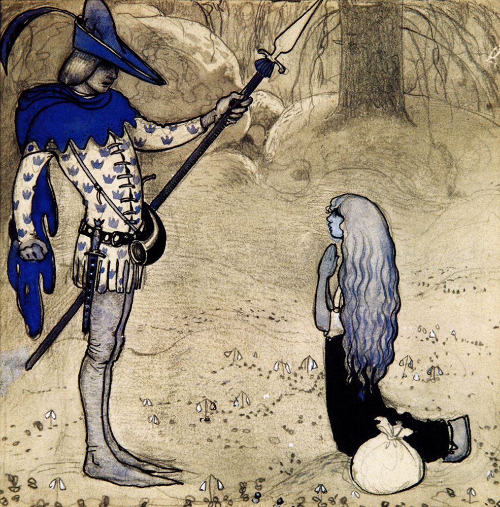 Daga fell to her Knees before the Prince ca 1907