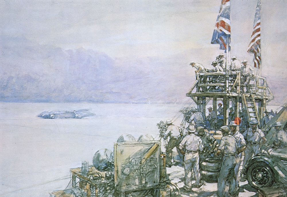 Malcom Campbells Bluebird, Bonneville landscape