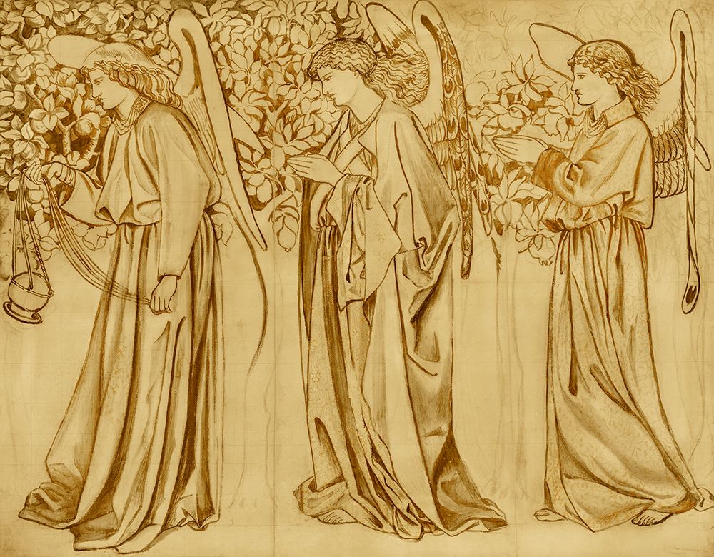 Tile Design, Processing Angels 1866
