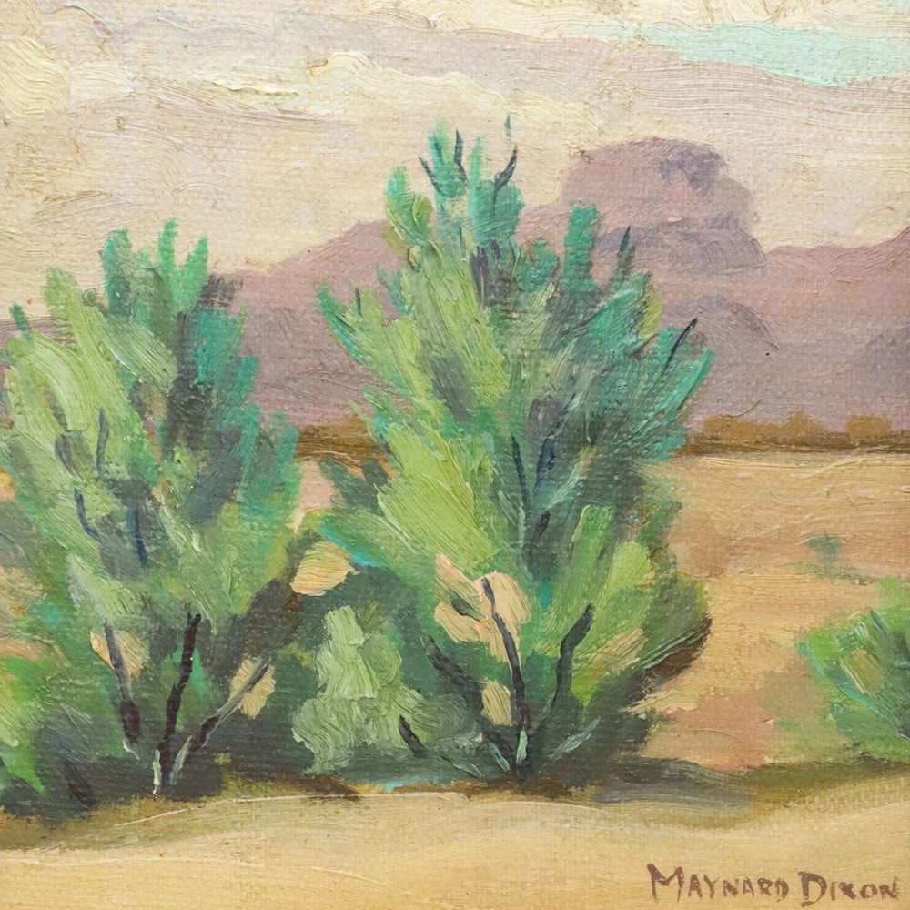 Desert Sage and Mountains