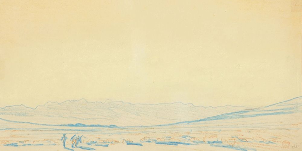 Desert with Prospector, Coachella Valley 1937
