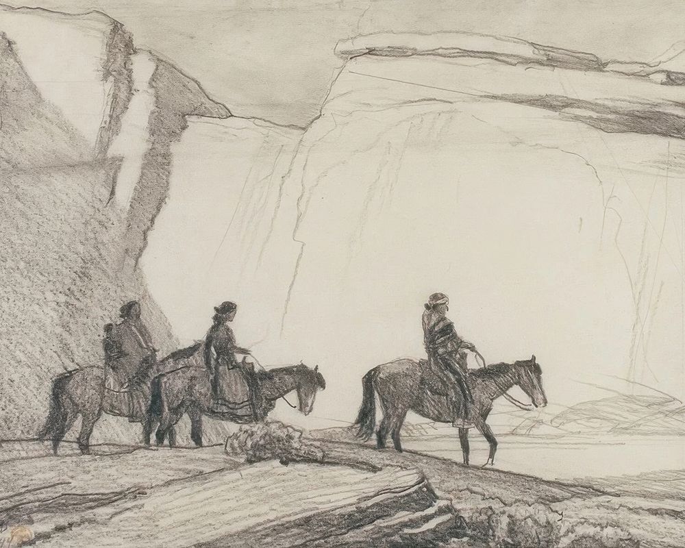 Navajos in a Canyon 1944