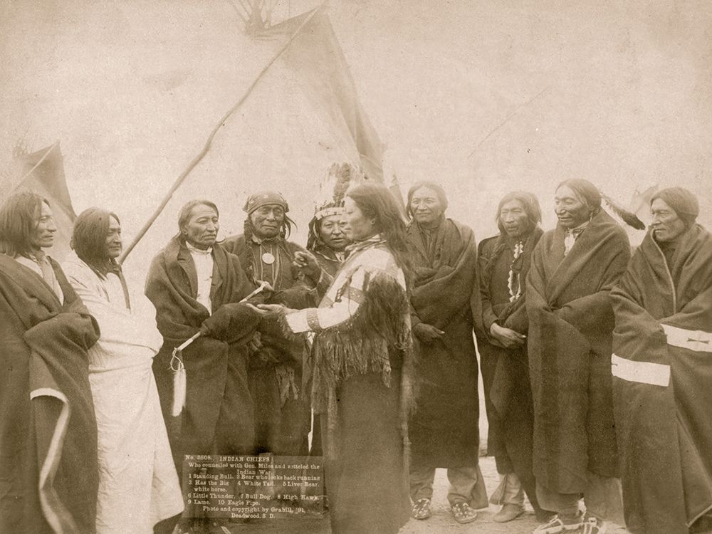 Indians Who Signed Peace Treaty with General Miles
