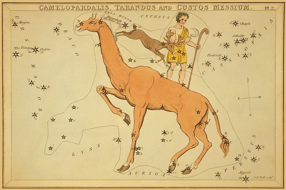 Camelopardalis, Tarandus and Custos Messium, 1825