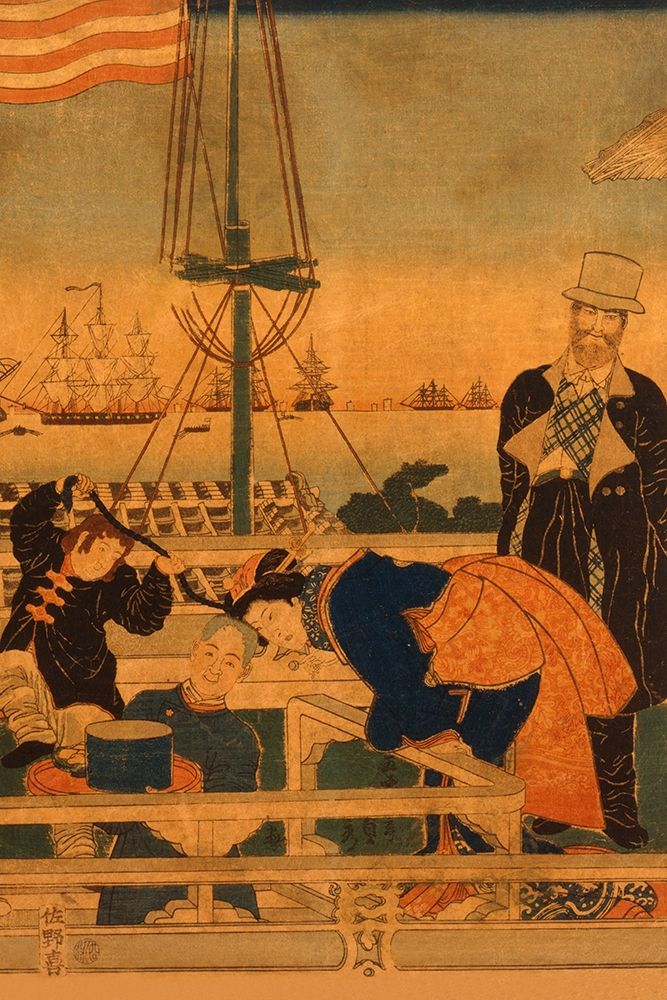 Foreign mercantile house in Yokohama (Yokohama ijin shokan no zu) #1, 1861