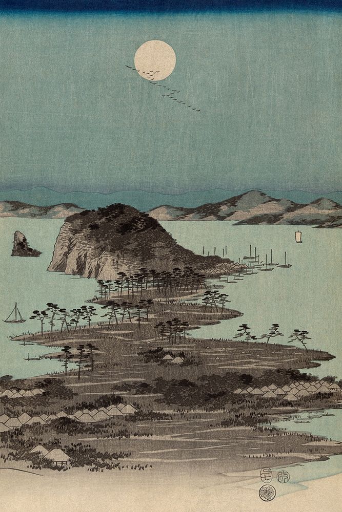 Evening view of the eight famous sites at Kanazawa in Musashi Province #2