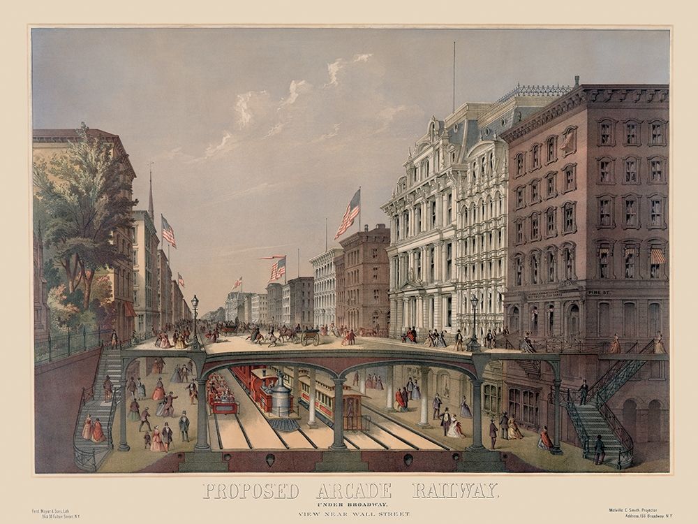 Elevated Railway Near Wall Street