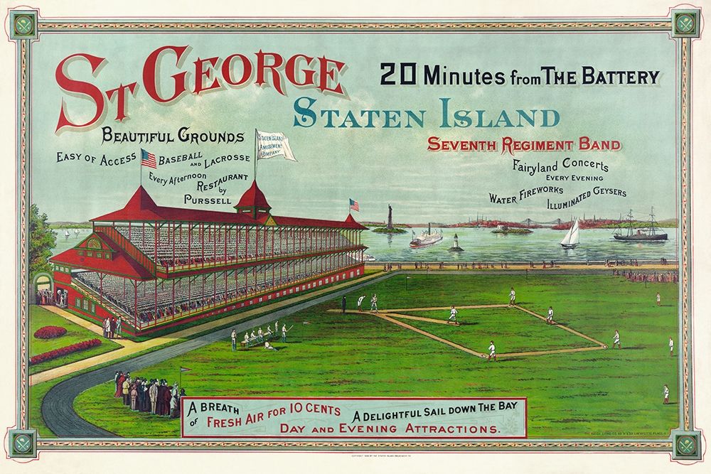 Baseball game being played at St. George Park