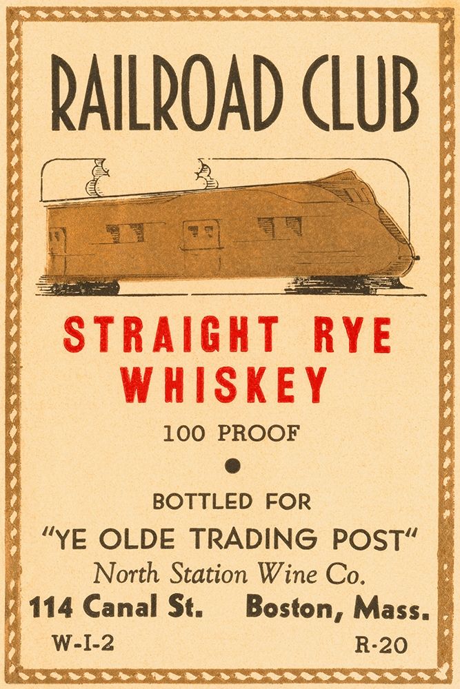 Railroad Club Straight Rye Whiskey
