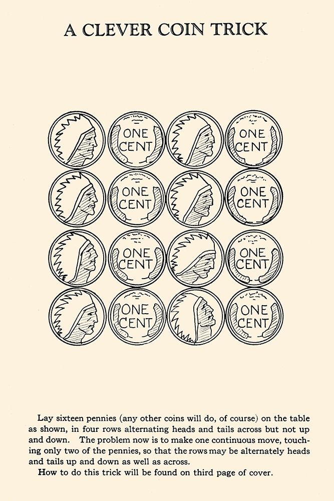 A Clever Coin Trick - 16 Pennies
