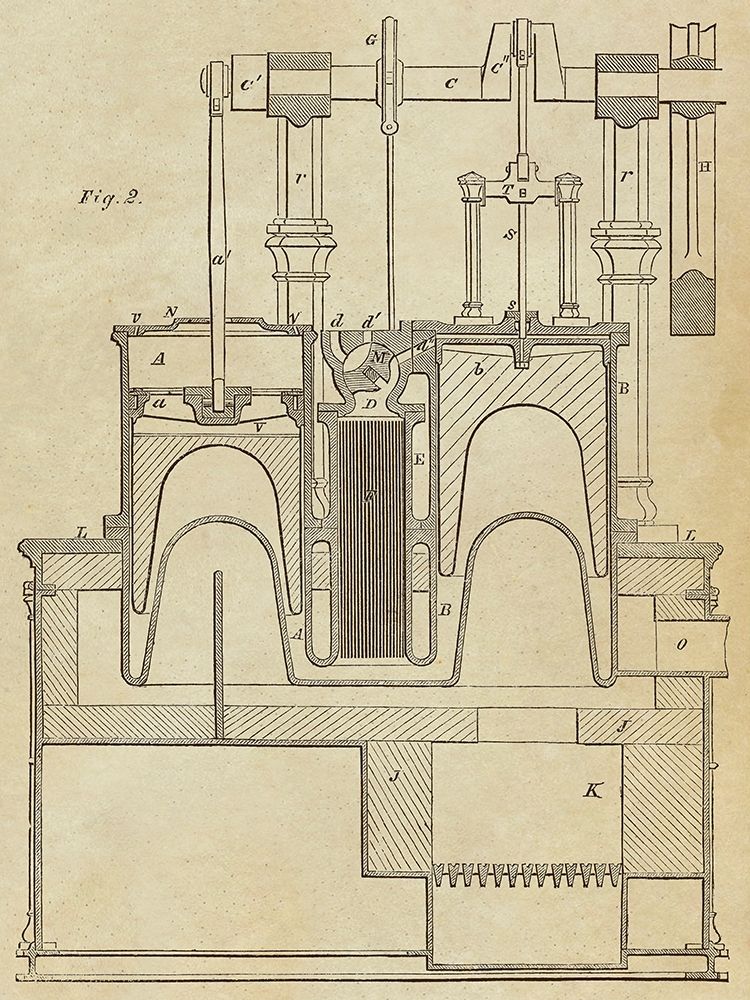 Steam Power Piston Chamber Cutaway