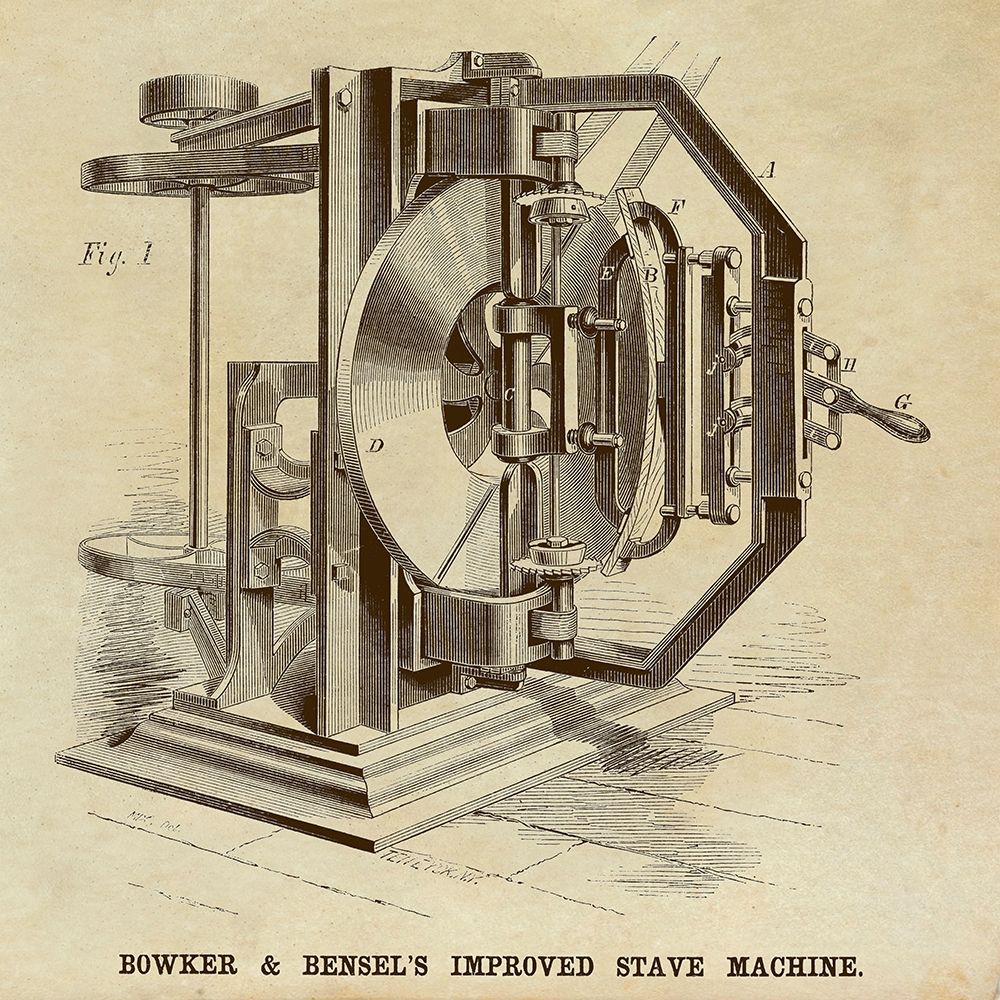 Bowker and Bensels Improved Stave Machine