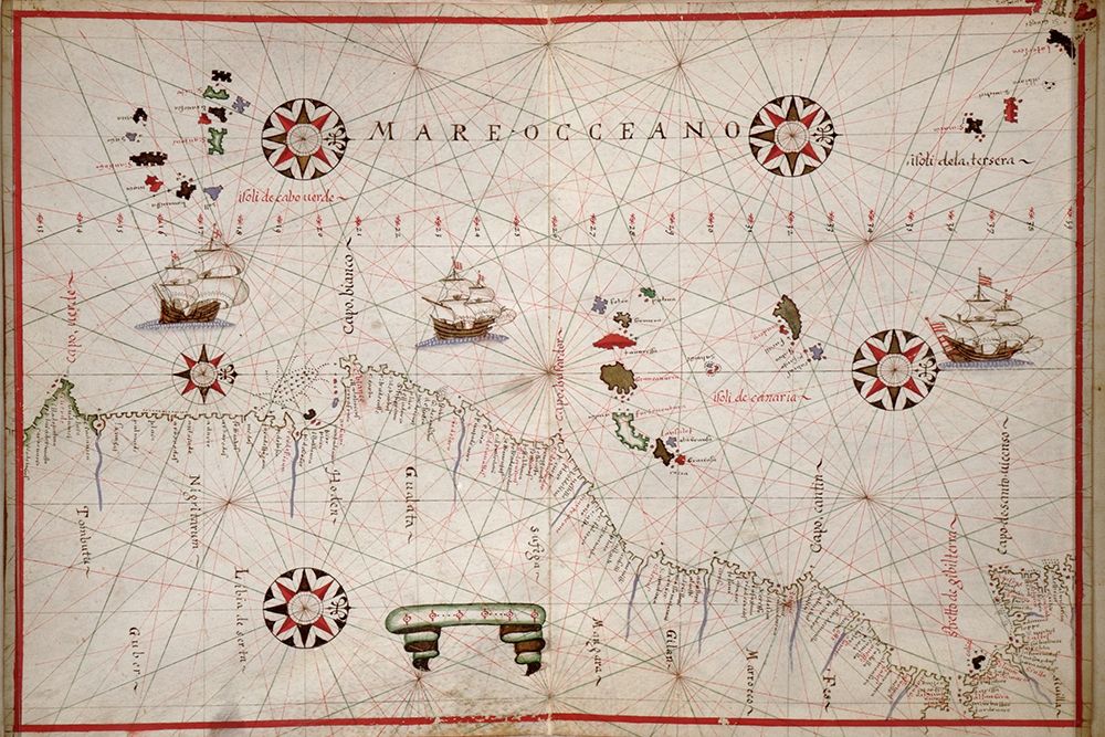 Portolan map of the African Coast